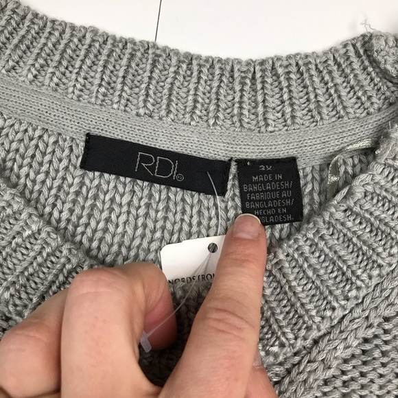 NEW RDI Crewneck Cable Knit Sweater 3X - Picture 7 of 9